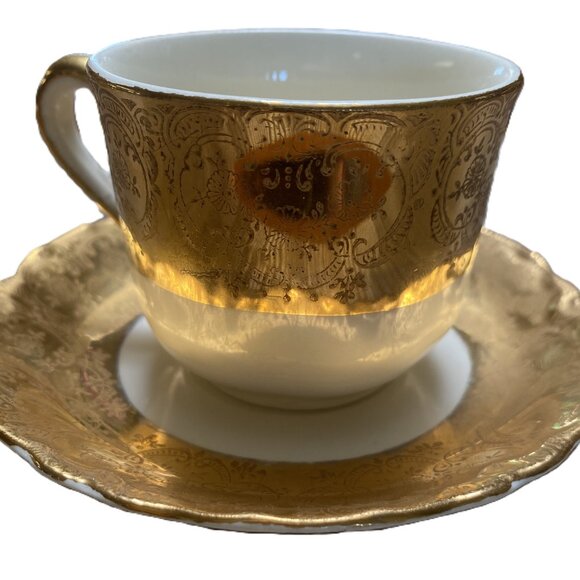 22KT Gold Teacup/Espresso and Saucer, Radisson W.S. George Quality Fine China - Picture 7 of 7